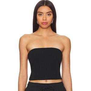 DONNI. Black Knit Tube Top Med